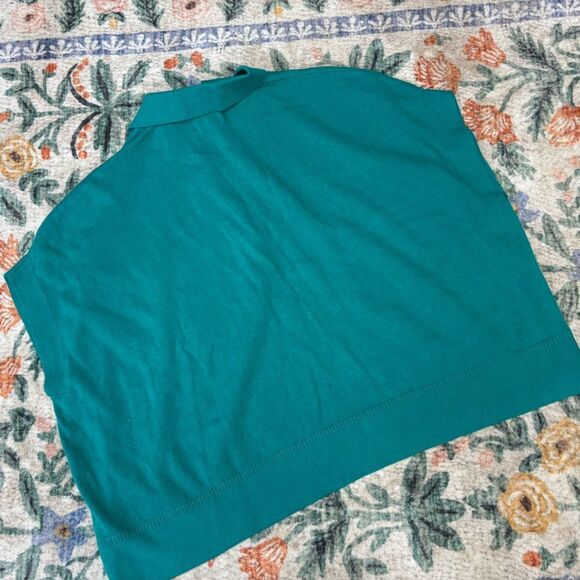 Banana Republic Cotton Linen Blend Shirt Women's XS Sleeveless Knit Collared - Picture 6 of 6